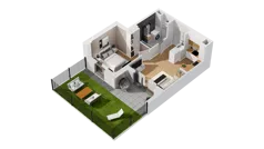 2 pokoje, mieszkanie 36,31 m², piętro 3, oferta nr C17/25, Konstelacja - etap IV, Gdynia, Pogórze, ul. Paderewskiego