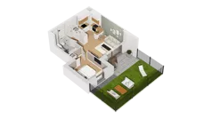2 pokoje, mieszkanie 36,31 m², piętro 3, oferta nr C17/25, Konstelacja - etap IV, Gdynia, Pogórze, ul. Paderewskiego