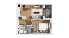 2 pokoje, mieszkanie 36,31 m², piętro 1, oferta nr C17/11, Konstelacja - etap IV, Gdynia, Pogórze, ul. Paderewskiego