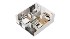 2 pokoje, mieszkanie 36,31 m², piętro 1, oferta nr C17/11, Konstelacja - etap IV, Gdynia, Pogórze, ul. Paderewskiego