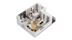 2 pokoje, mieszkanie 33,75 m², piętro 1, oferta nr C17/12, Konstelacja - etap IV, Gdynia, Pogórze, ul. Paderewskiego
