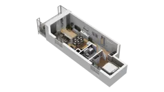 2 pokoje, mieszkanie 43,21 m², piętro 1, oferta nr A/55, Przystań Brzeźno, Gdańsk, Brzeźno, ul. Uczniowska