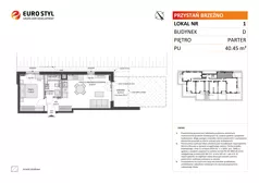 2 pokoje, mieszkanie 40,48 m², piętro 5, oferta nr C/21, Przystań Brzeźno - etap II, Gdańsk, Brzeźno, ul. Uczniowska