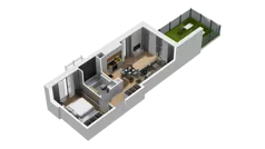 2 pokoje, mieszkanie 40,48 m², piętro 5, oferta nr C/21, Przystań Brzeźno - etap II, Gdańsk, Brzeźno, ul. Uczniowska