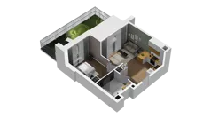 2 pokoje, mieszkanie 39,01 m², parter, oferta nr D/1, Osiedle Warszawska - etap II, Gdańsk, Ujeścisko-Łostowice, Ujeścisko, ul. Warszawska