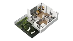 2 pokoje, mieszkanie 39,01 m², parter, oferta nr D/1, Osiedle Warszawska - etap II, Gdańsk, Ujeścisko-Łostowice, Ujeścisko, ul. Warszawska