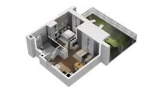 2 pokoje, mieszkanie 39,01 m², parter, oferta nr D/1, Osiedle Warszawska - etap II, Gdańsk, Ujeścisko-Łostowice, Ujeścisko, ul. Warszawska