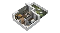 2 pokoje, mieszkanie 38,88 m², parter, oferta nr D/8, Osiedle Warszawska - etap II, Gdańsk, Ujeścisko-Łostowice, Ujeścisko, ul. Warszawska