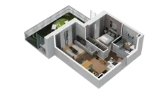 2 pokoje, mieszkanie 38,88 m², parter, oferta nr D/8, Osiedle Warszawska - etap II, Gdańsk, Ujeścisko-Łostowice, Ujeścisko, ul. Warszawska