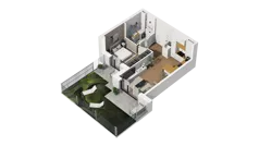 2 pokoje, mieszkanie 38,88 m², parter, oferta nr D/8, Osiedle Warszawska - etap II, Gdańsk, Ujeścisko-Łostowice, Ujeścisko, ul. Warszawska