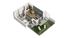 2 pokoje, mieszkanie 38,88 m², parter, oferta nr D/8, Osiedle Warszawska - etap II, Gdańsk, Ujeścisko-Łostowice, Ujeścisko, ul. Warszawska