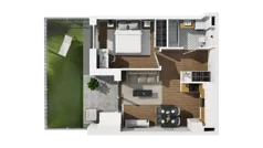2 pokoje, mieszkanie 39,05 m², parter, oferta nr C/5, Osiedle Warszawska - etap II, Gdańsk, Ujeścisko-Łostowice, Ujeścisko, ul. Warszawska