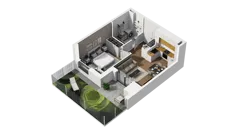2 pokoje, mieszkanie 39,05 m², parter, oferta nr C/5, Osiedle Warszawska - etap II, Gdańsk, Ujeścisko-Łostowice, Ujeścisko, ul. Warszawska