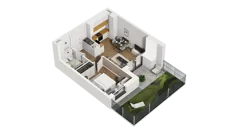 2 pokoje, mieszkanie 39,05 m², parter, oferta nr C/5, Osiedle Warszawska - etap II, Gdańsk, Ujeścisko-Łostowice, Ujeścisko, ul. Warszawska