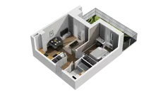 2 pokoje, mieszkanie 39,05 m², parter, oferta nr C/5, Osiedle Warszawska - etap II, Gdańsk, Ujeścisko-Łostowice, Ujeścisko, ul. Warszawska