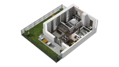 2 pokoje, mieszkanie 39,27 m², parter, oferta nr C/6, Osiedle Warszawska - etap II, Gdańsk, Ujeścisko-Łostowice, Ujeścisko, ul. Warszawska