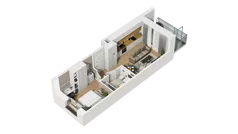 2 pokoje, mieszkanie 36,48 m², parter, oferta nr B/3, Osiedle Warszawska - etap III, Gdańsk, Ujeścisko-Łostowice, Ujeścisko, ul. Warszawska