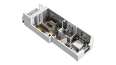 2 pokoje, mieszkanie 36,48 m², parter, oferta nr B/3, Osiedle Warszawska - etap III, Gdańsk, Ujeścisko-Łostowice, Ujeścisko, ul. Warszawska