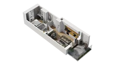 2 pokoje, mieszkanie 36,48 m², parter, oferta nr B/3, Osiedle Warszawska - etap III, Gdańsk, Ujeścisko-Łostowice, Ujeścisko, ul. Warszawska