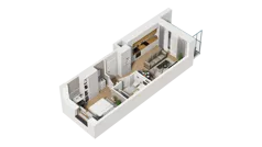 2 pokoje, mieszkanie 35,95 m², piętro 3, oferta nr B/12, Osiedle Warszawska - etap III, Gdańsk, Ujeścisko-Łostowice, Ujeścisko, ul. Warszawska
