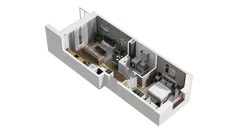 2 pokoje, mieszkanie 35,95 m², piętro 3, oferta nr B/12, Osiedle Warszawska - etap III, Gdańsk, Ujeścisko-Łostowice, Ujeścisko, ul. Warszawska
