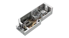 2 pokoje, mieszkanie 35,95 m², piętro 3, oferta nr B/12, Osiedle Warszawska - etap III, Gdańsk, Ujeścisko-Łostowice, Ujeścisko, ul. Warszawska