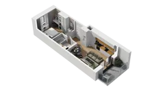 2 pokoje, mieszkanie 35,95 m², piętro 3, oferta nr B/12, Osiedle Warszawska - etap III, Gdańsk, Ujeścisko-Łostowice, Ujeścisko, ul. Warszawska