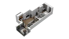 2 pokoje, mieszkanie 39,78 m², parter, oferta nr B/19, Osiedle Warszawska - etap III, Gdańsk, Ujeścisko-Łostowice, Ujeścisko, ul. Warszawska