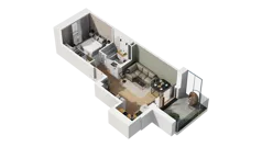 2 pokoje, mieszkanie 39,78 m², parter, oferta nr B/19, Osiedle Warszawska - etap III, Gdańsk, Ujeścisko-Łostowice, Ujeścisko, ul. Warszawska