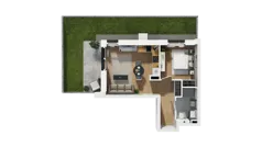2 pokoje, mieszkanie 35,64 m², parter, oferta nr B/22, Osiedle Warszawska - etap III, Gdańsk, Ujeścisko-Łostowice, Ujeścisko, ul. Warszawska