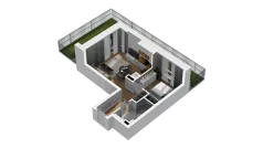 2 pokoje, mieszkanie 35,64 m², parter, oferta nr B/22, Osiedle Warszawska - etap III, Gdańsk, Ujeścisko-Łostowice, Ujeścisko, ul. Warszawska