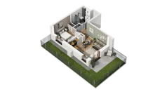 2 pokoje, mieszkanie 35,64 m², parter, oferta nr B/22, Osiedle Warszawska - etap III, Gdańsk, Ujeścisko-Łostowice, Ujeścisko, ul. Warszawska