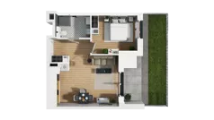 2 pokoje, mieszkanie 39,59 m², parter, oferta nr B/23, Osiedle Warszawska - etap III, Gdańsk, Ujeścisko-Łostowice, Ujeścisko, ul. Warszawska