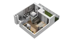 2 pokoje, mieszkanie 39,59 m², parter, oferta nr B/23, Osiedle Warszawska - etap III, Gdańsk, Ujeścisko-Łostowice, Ujeścisko, ul. Warszawska