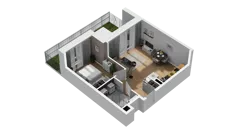 2 pokoje, mieszkanie 39,59 m², parter, oferta nr B/23, Osiedle Warszawska - etap III, Gdańsk, Ujeścisko-Łostowice, Ujeścisko, ul. Warszawska