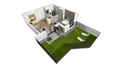 2 pokoje, mieszkanie 38,68 m², parter, oferta nr F/1, Osiedle Warszawska - etap I, Gdańsk, Ujeścisko-Łostowice, Ujeścisko, ul. Warszawska