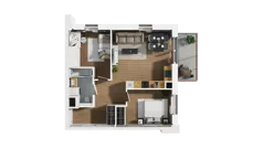 3 pokoje, mieszkanie 50,89 m², piętro 2, oferta nr B2/17, Locus 2 - etap II, Rumia, Janowo, ul. Dąbrowskiego