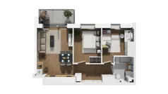 3 pokoje, mieszkanie 48,69 m², piętro 3, oferta nr B2/29, Locus 2 - etap II, Rumia, Janowo, ul. Dąbrowskiego