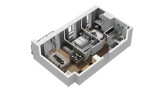 3 pokoje, mieszkanie 48,69 m², piętro 3, oferta nr B2/29, Locus 2 - etap II, Rumia, Janowo, ul. Dąbrowskiego