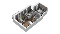 3 pokoje, mieszkanie 48,80 m², piętro 5, oferta nr B1/39, Locus 2 - etap I, Rumia, Janowo, ul. Dąbrowskiego