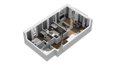 3 pokoje, mieszkanie 54,46 m², piętro 5, oferta nr B2/96, Locus 2 - etap II, Rumia, Janowo, ul. Dąbrowskiego