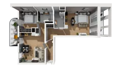 3 pokoje, mieszkanie 82,26 m², piętro 1, oferta nr A/2, Esencja, Gdańsk, Śródmieście, Dolne Miasto, ul. Kamienna Grobla / Jałmużnicza