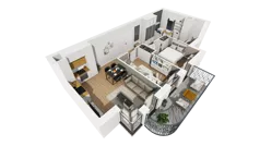 3 pokoje, mieszkanie 54,60 m², piętro 2, oferta nr A/15, Esencja, Gdańsk, Śródmieście, Dolne Miasto, ul. Kamienna Grobla / Jałmużnicza