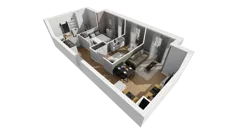 3 pokoje, mieszkanie 54,60 m², piętro 2, oferta nr A/15, Esencja, Gdańsk, Śródmieście, Dolne Miasto, ul. Kamienna Grobla / Jałmużnicza
