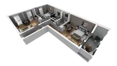 3 pokoje, mieszkanie 82,26 m², piętro 2, oferta nr A/16, Esencja, Gdańsk, Śródmieście, Dolne Miasto, ul. Kamienna Grobla / Jałmużnicza