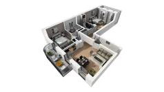 3 pokoje, mieszkanie 80,62 m², piętro 3, oferta nr A/30, Esencja, Gdańsk, Śródmieście, Dolne Miasto, ul. Kamienna Grobla / Jałmużnicza