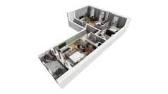 3 pokoje, mieszkanie 80,62 m², piętro 3, oferta nr A/30, Esencja, Gdańsk, Śródmieście, Dolne Miasto, ul. Kamienna Grobla / Jałmużnicza