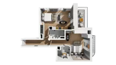 3 pokoje, mieszkanie 64,62 m², piętro 3, oferta nr A/39, Esencja, Gdańsk, Śródmieście, Dolne Miasto, ul. Kamienna Grobla / Jałmużnicza