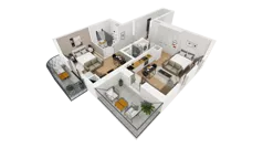 3 pokoje, mieszkanie 64,62 m², piętro 3, oferta nr A/39, Esencja, Gdańsk, Śródmieście, Dolne Miasto, ul. Kamienna Grobla / Jałmużnicza