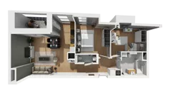 3 pokoje, mieszkanie 67,44 m², piętro 4, oferta nr A/49, Esencja, Gdańsk, Śródmieście, Dolne Miasto, ul. Kamienna Grobla / Jałmużnicza